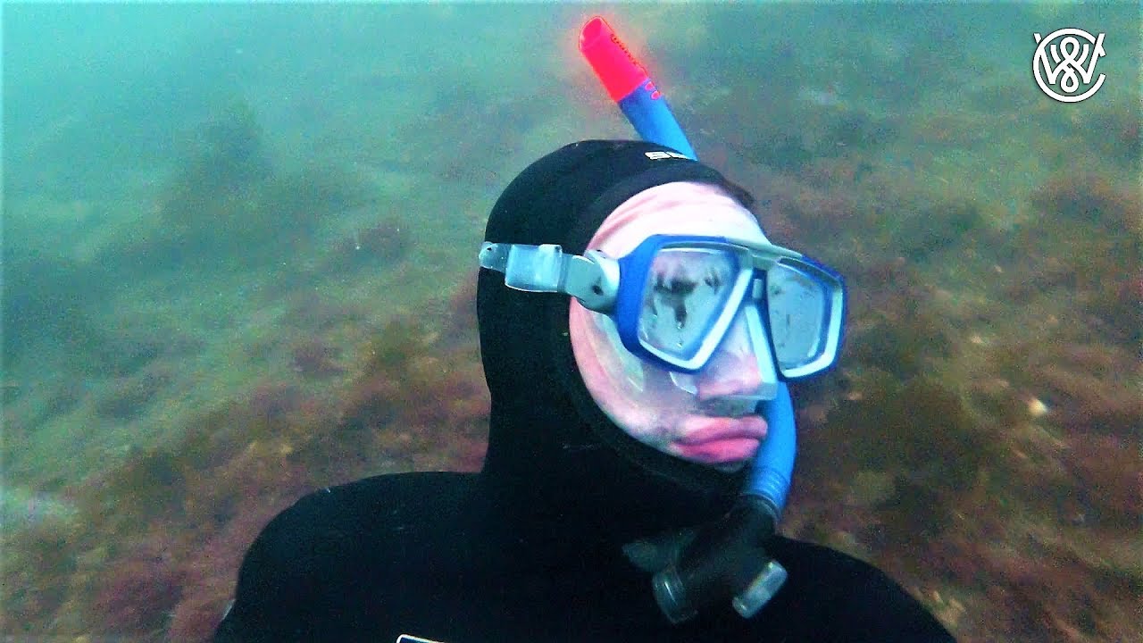 Freediving To Find a Wreck With Almost No Visibility - Finding Fish Hooks - Christian Wedoy