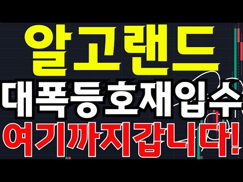 🔴[알고랜드 코인] 🎯대폭등호재 입수!🎯여기까지갑니다!