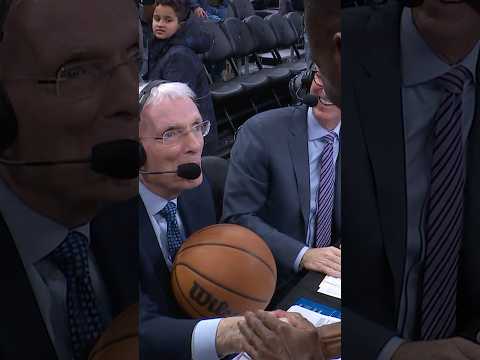 Awesome moment post game as players send off Hubie Brown and the refs award him with the game ball!