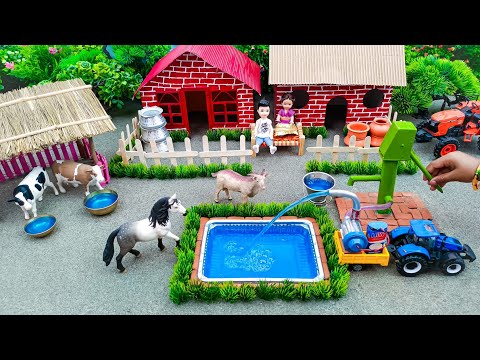 DIY how to make cow shed | house of animals | horse house – cow shed | mini hand pump |woodwork #06