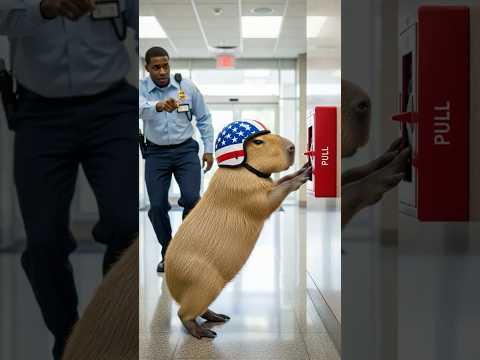 Capybara beaten for ringing the Fire alarm but the truth saved the whole company 🔔🔥 #capybara