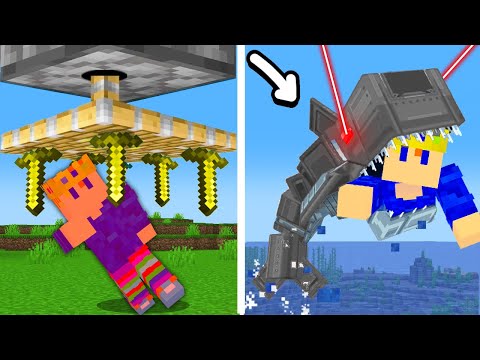 21 Manières INCROYABLES de Piéger vos Potes sur Minecraft !