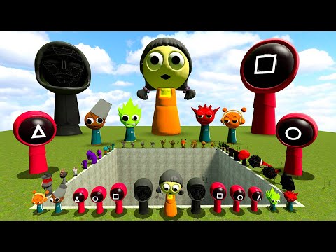 💥 BIG HOLE SQUID GAME SPRUNKI SONG FAMILY SPARTAN KICKING in Garry's Mod