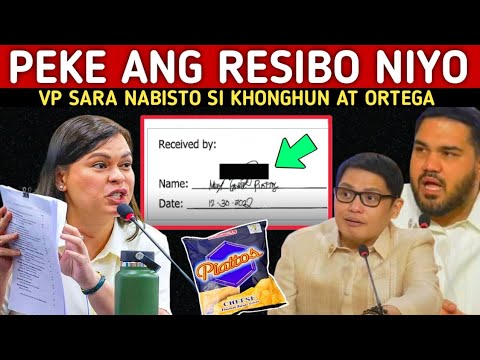 COA NAGSALITA NA! VP SARA NABISTO SI KHONGHUN AT ORTEGA PEKE ANG NILABAS NA RESIBO!