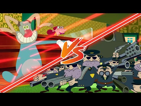 Oggy and the Cockroaches 😨 OGGY VS POLICE- Full Episodes HD