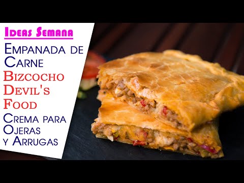 Empanadas de Carne Fáciles, Bizcocho Devil's Food y Crema Casera para Ojeras y Arrugas