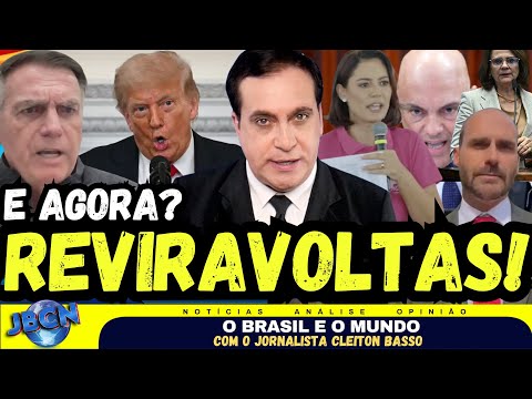 E agora? PEN DRIVE... BOLSONARO VAI T... MORAES TERÁ QUE C... Repercussão internacional, STF, EUA
