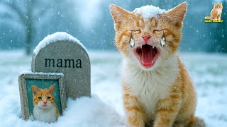 ❄⛄Kedinginan Banget... Anak Kucing Cuma Bisa Nangis Di Makam Mamanya 😭💔