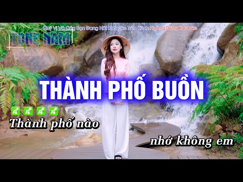 Karaoke Thành Phố Buồn (Tone Nam) Beat Công Tuấn cực hay – Hoàng Dũng Karaoke