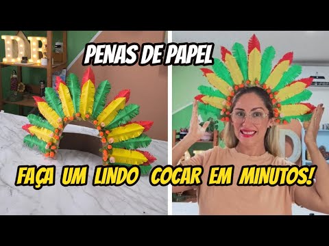 O COCAR MAIS RÁPIDO QUE JA FIZ! 🎉Ideia para o carnaval #carnaval