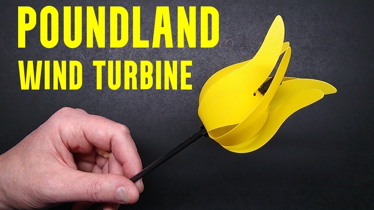 Poundland Vertical Axis Wind Turbine (unfolded)