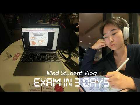 STUDY VLOG finals week, med student 🗓️ Exam in 3 days