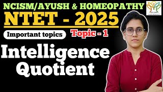 NTET 2025 IMPORTANT TOPIC What is Intelligence Quotient ?