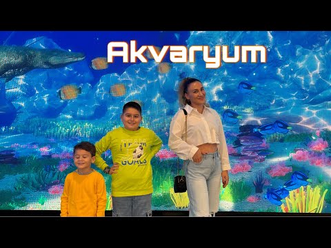 EN BÜYÜK AKVARYUMA GİTTİK | KÖPEKBALIKLARI İLE YÜZDÜK ANNEM YILANLARDAN KORKTU| DEV TİMSAH #akvaryum