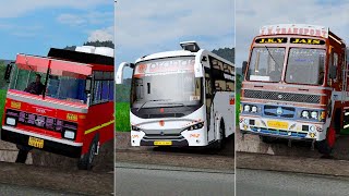Bus and Truck Testing on Pothole | Ashok Leyland, Tata, Scania, Capella, BD Bus