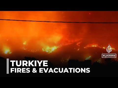 YouTube video thumbnail: Turkiye’s Wildfires Force Evacuations as Emergency Crews Battle Blazes in Hatay and Izmir