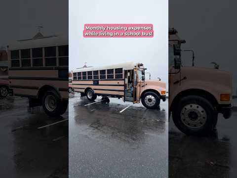 Monthly Expenses Living in a School Bus #shorts