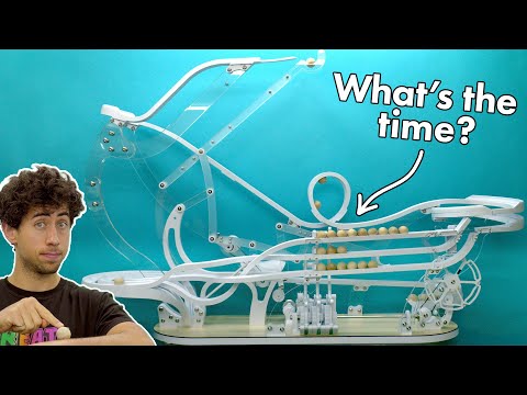 I Made a Ball Rollercoaster that's also a Clock