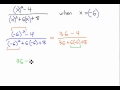Evaluating Rational Expressions
