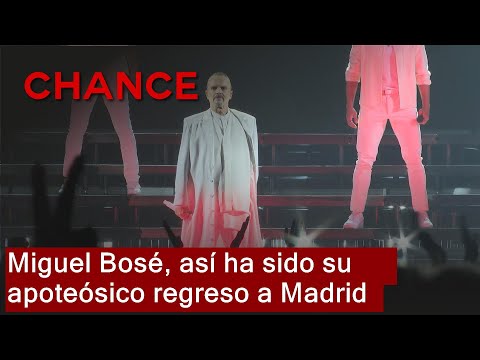 Miguel Bosé, así ha sido su apoteósico regreso a Madrid 8 años después
