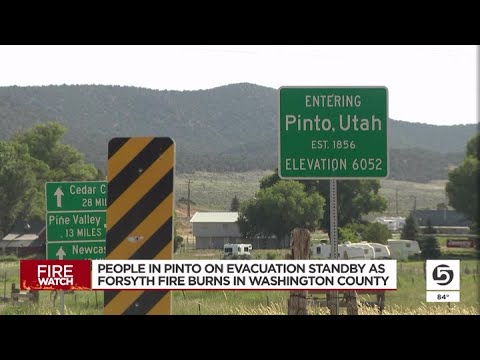 YouTube video thumbnail: People in Pinto, Utah on Evacuation Standby as Forsyth Fire Burns