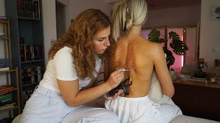 ASMR Perfectionist Back EXAM Pressure Point Therapy for RELIEF - Marking & Measuring | real person 