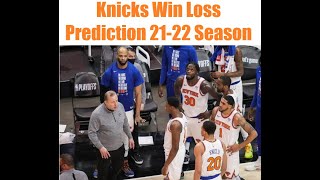 Knicks 21-21 Season Win Loss Predictions