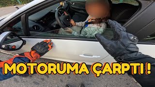 TRAFİKTE GERGİN ANLAR ! MOTORUMA ÇARPTI | KAVGA ÇIKTI !