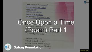 Once Upon a Time (Poem) Part 1