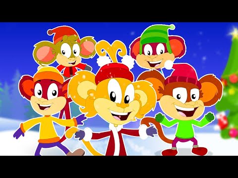 Five Little Monkeys Christmas, Xmas Song for Kids by Oh My Genius