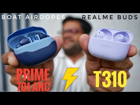 boAt Airdopes Prime 701 ANC vs Realme Buds T310 🔥🔥 Mic Test, ANC, Bass & More ⚡⚡
