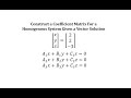 Understanding Linear Homogeneous Systems