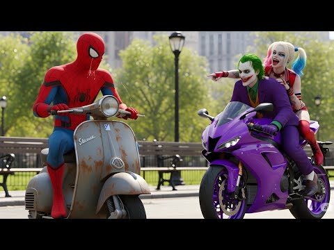 Joker & Harley Made Fun of Spider-Man Scooter – Now They Regret It | AI superhero transformation