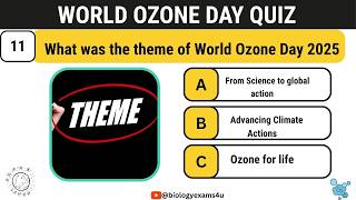 World Ozone Day Quiz || Quiz on Ozone || Ozone Trivia Quiz
