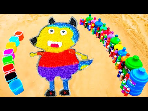 How to make Wolfoo Character with Cement, Rainbow Orbeez, Big Monster, Coca Cola vs Mentos and Fanta