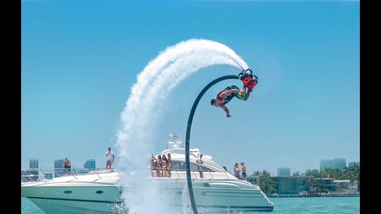 Miami Yacht Party with Zapata Flyboard and 300hp RXP-x 300
