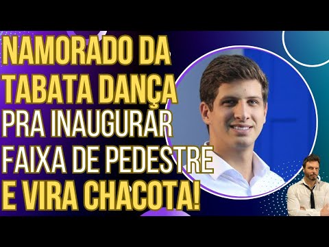 HAHAHA: Prefeito namorado da Tabata faz dancinha pra inaugurar faixa de pedestre e vira chacota!