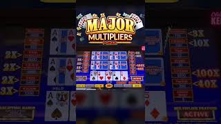 Major Multipliers 100X multipliers 😮 #videopoker #igtchallenge