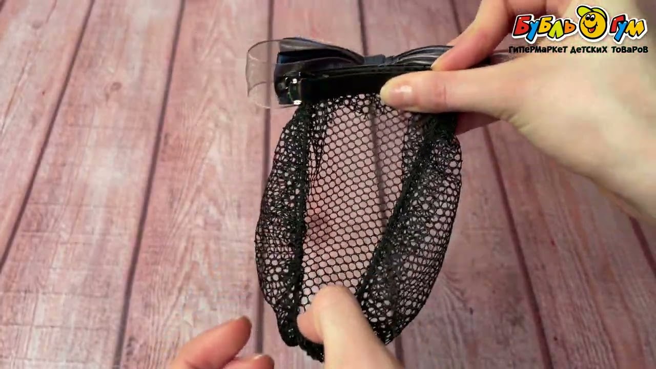 Бант маленький с сеткой синий - видео