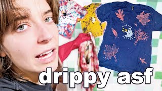 Making my own band merch (Screenprinting, tie dye, leaf............ and then some)