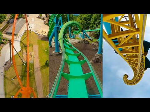 Every Roller Coaster at Dorney Park! Front Seat POV! Iron Menace! Steel Force!  Talon!  Hydra!