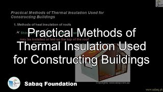 Practical Methods of Thermal Insulation Used for Constructing Buildings