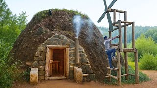 Underground Survival Shelter - Build Windmills To Operate Furnace Fan System