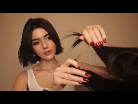 ASMR Braiding Your Hair Before The Road Trip -  personal attention