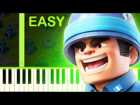 TOP WAR: BATTLE GAME THEME - EASY Piano Tutorial