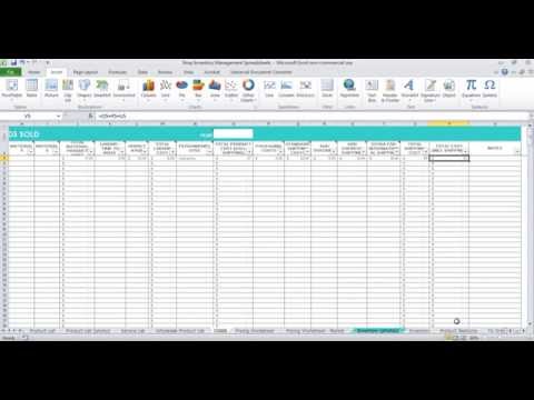 How to keep track of inventory (spreadsheet for Etsy...