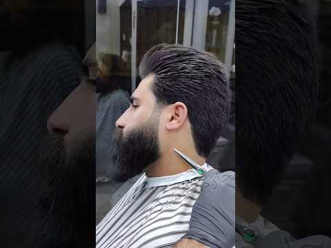 نوع من أنواع تدريج لحية #حلاق #تعليم #حلاقه #barber #barbers