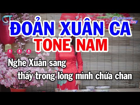 Karaoke Đoản Xuân Ca Tone Nam ( C ) Nhạc Xuân 2024 || Karaoke Đồng Sen