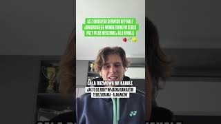Deblowy mistrz juniorskiego Wimbledonu o finałowym meczu.
