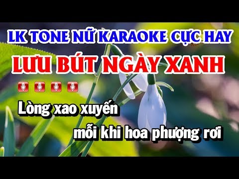 Lk Karaoke Nhạc Sống Tone Nữ Huỳnh Lê | Lưu Bút Ngày Xanh – Tuổi Học Trò – Hoa Tím Người Xưa